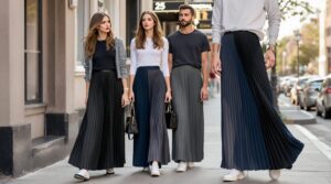 comment porter une jupe longue plissée