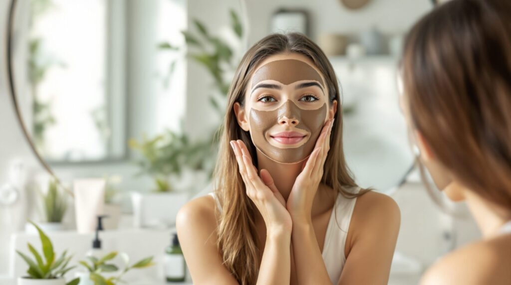 masque au café visage