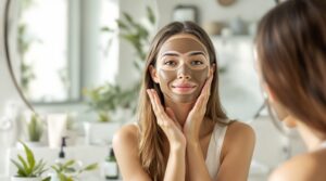 masque au café visage