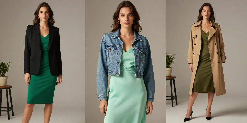 quelle veste porter avec une robe verte