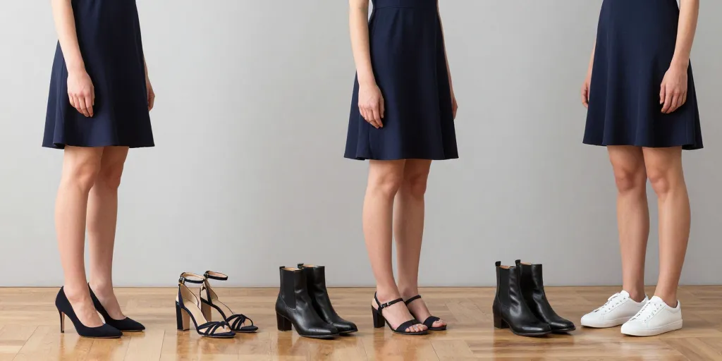 chaussures pour robe bleu marine