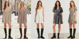 bottes femme avec robe