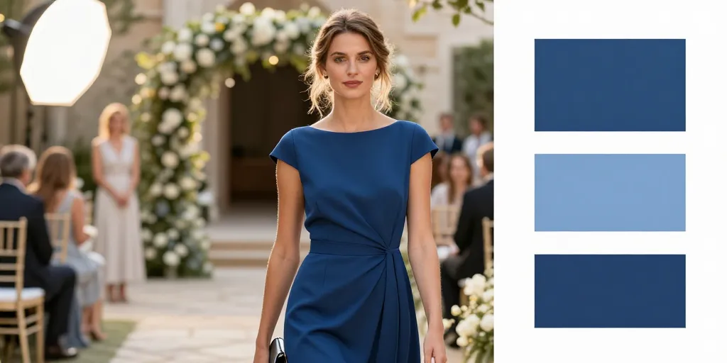 robe mariage invitée bleue