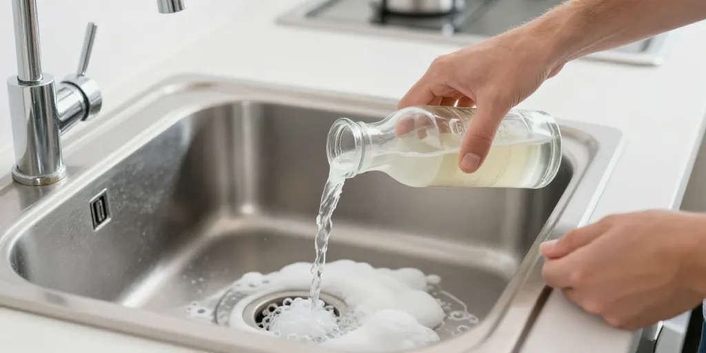 deboucher evier bicarbonate de soude et vinaigre blanc