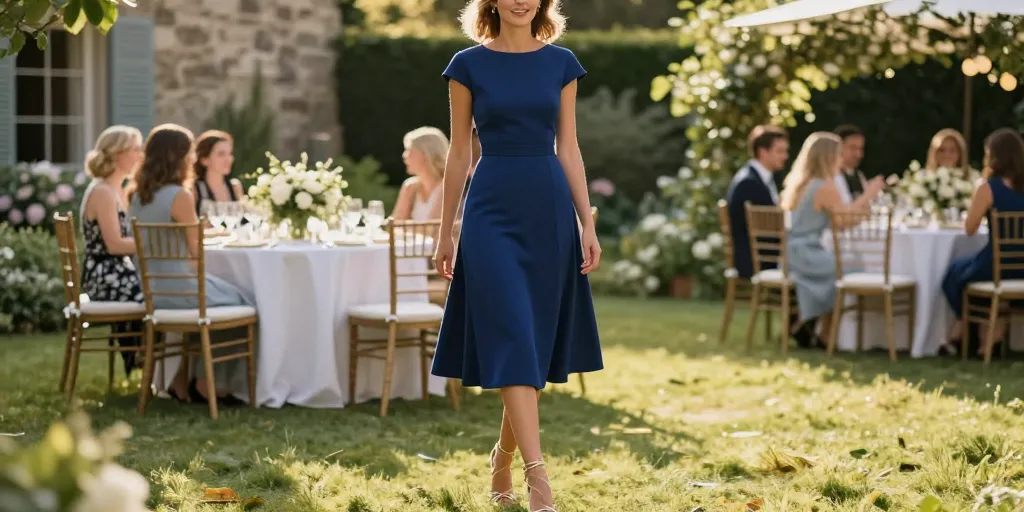 quelle chaussures avec robe bleu marine